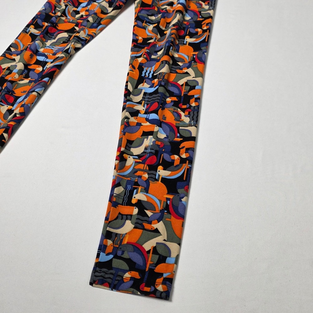 LuLaRoe Leggings Womens One Size Multicolor Abstract‎ Toucan Toucan Print Soft - Picture 9 of 12